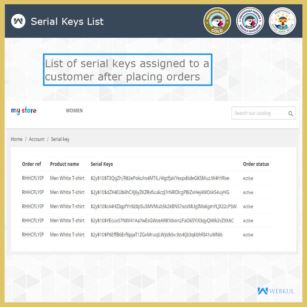 Module] Product Serial Key Manager | Serial Key Generator(PS-1.7/1.6) - Paid Modules - PrestaShop Forums