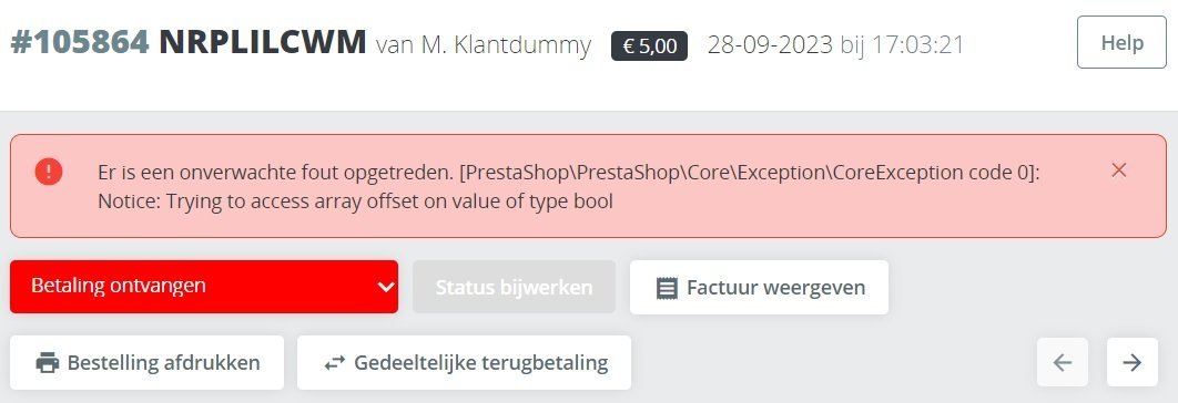 Trying to access array offset on value of type bool after setting order to  paid - Core developers - PrestaShop Forums