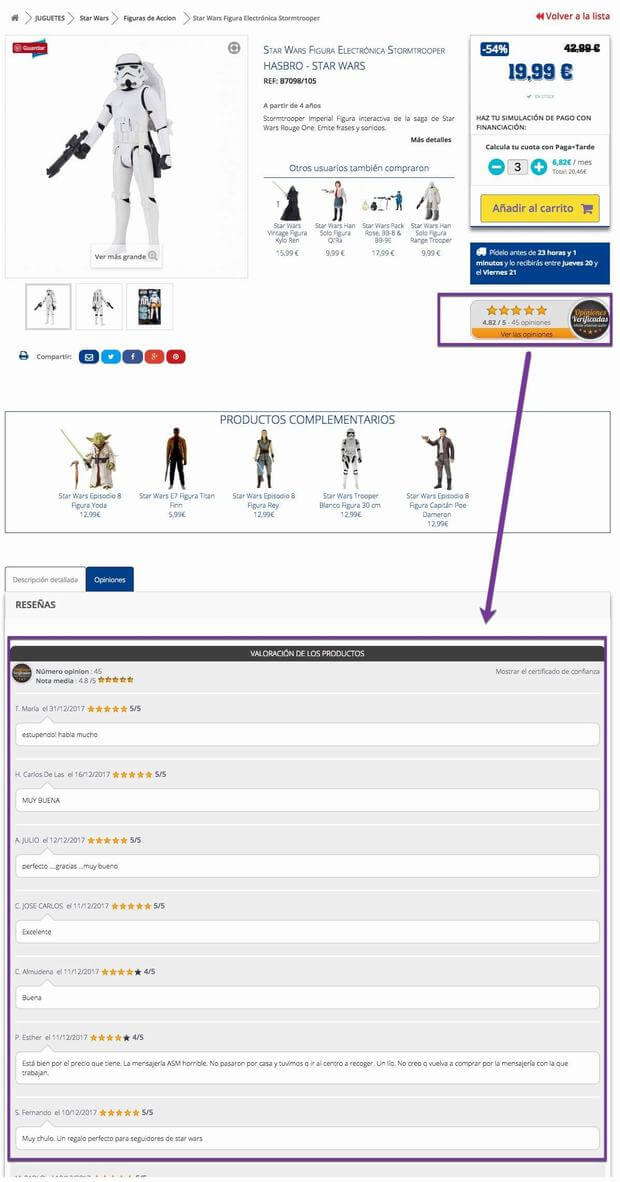 Evaluations client produits ecommerce